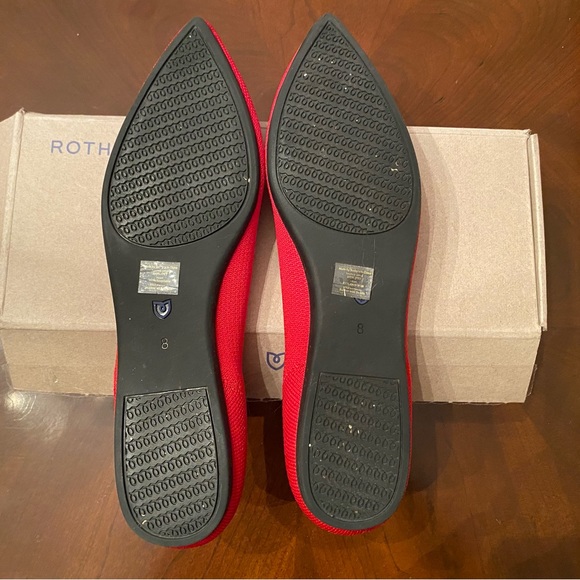 EUC Rothy's Bright Red Points size 8 - Picture 2 of 7